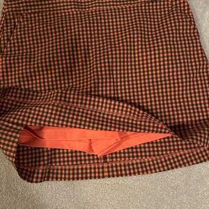 Lilly Pulitzer Orange and Black Checkered Skirt